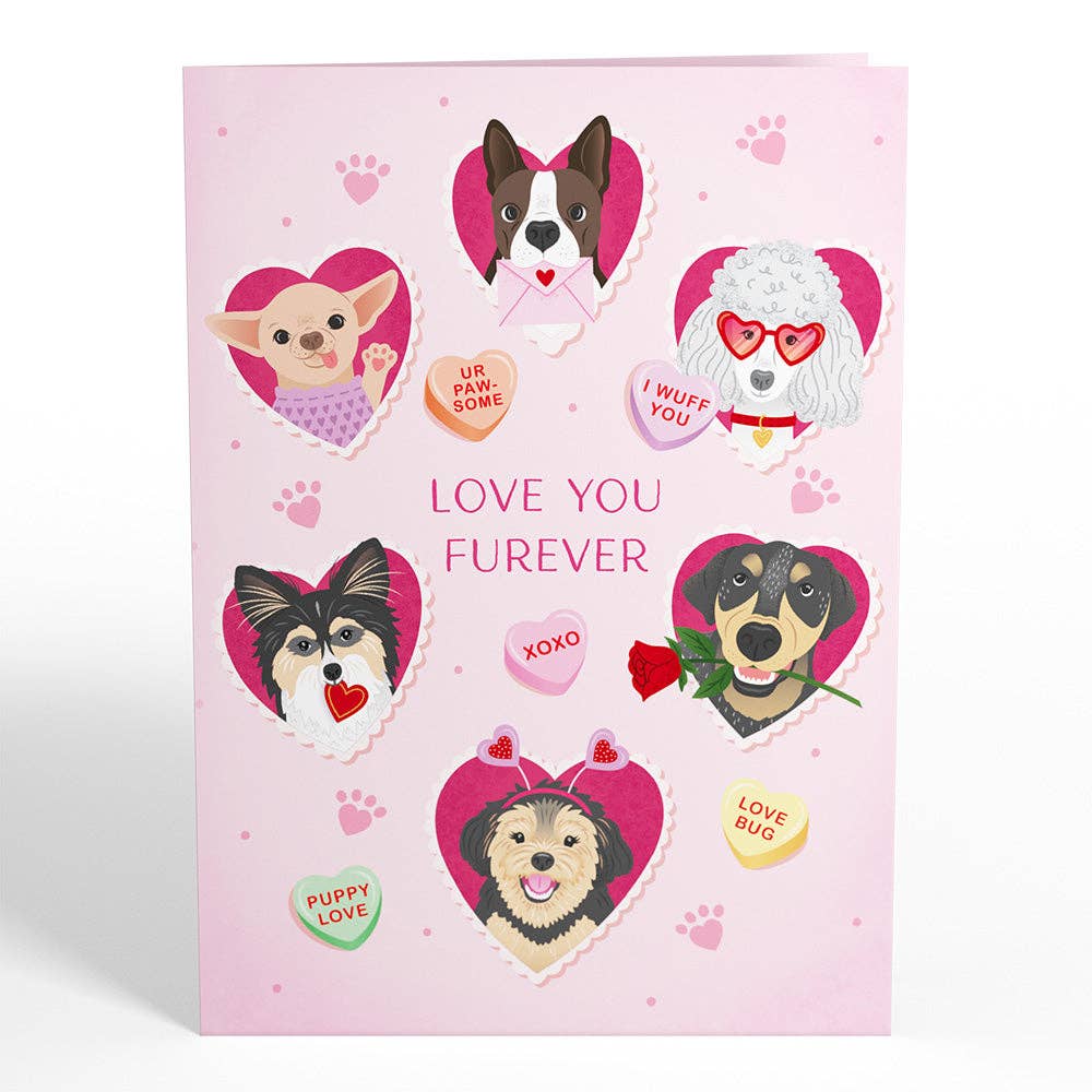 Love You Furever Dog Kisses Pop-Up Card