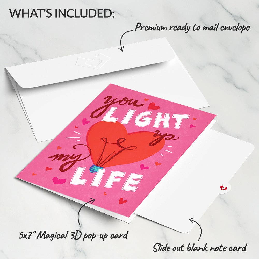 You Light Up My Life Light-Up Pop-Up Card