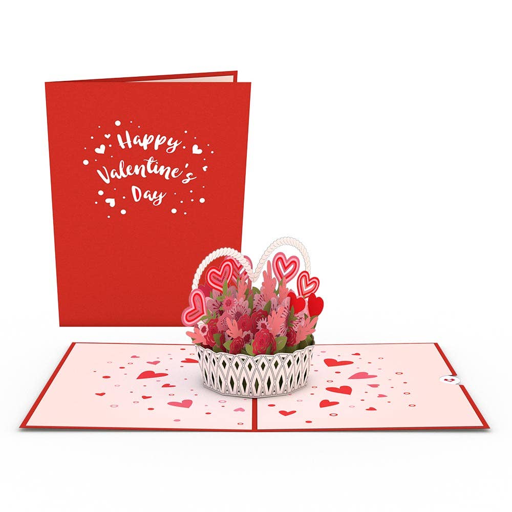 Valentine's Day Basket 5''x7'' Card, Pop-Up Cards