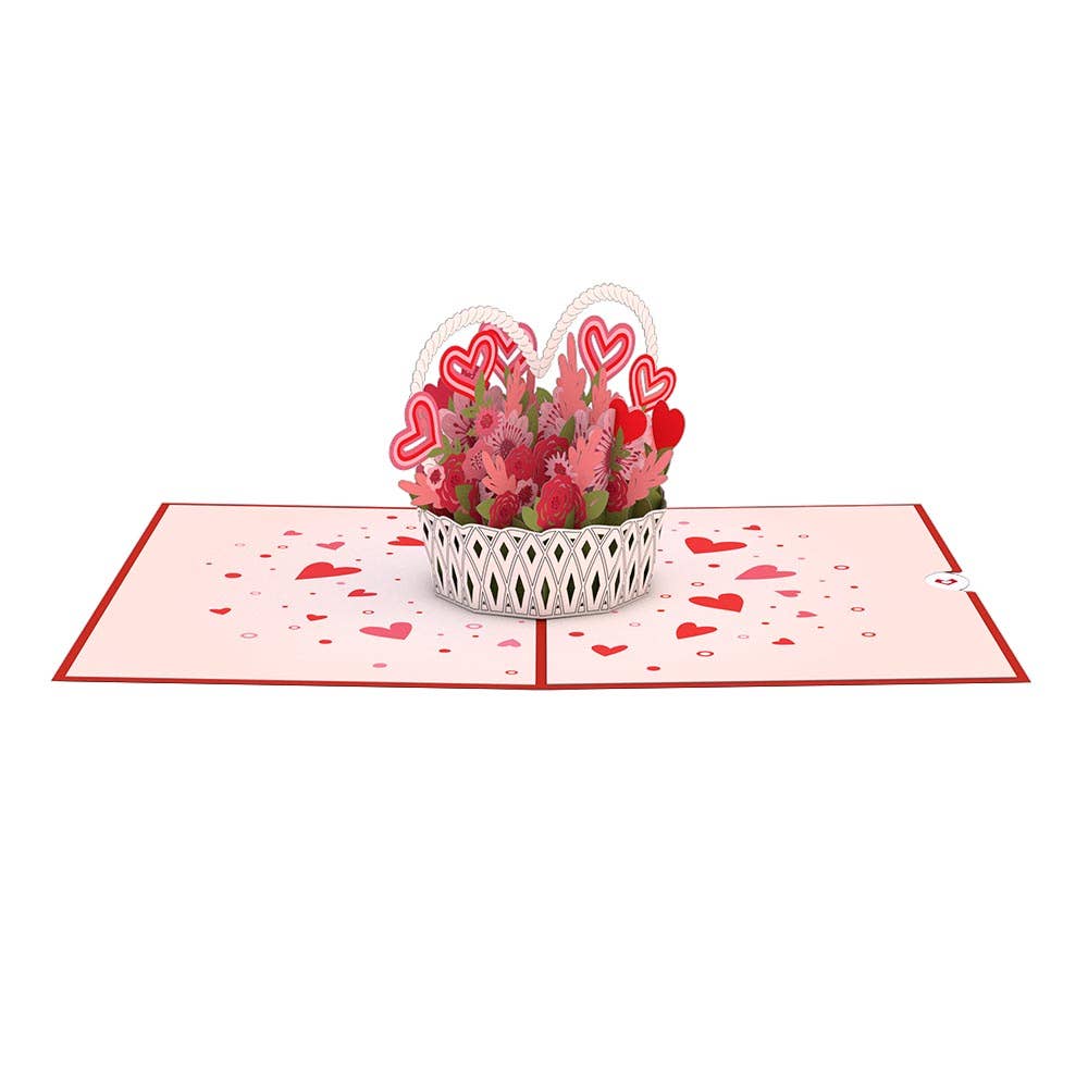 Valentine's Day Basket 5''x7'' Card, Pop-Up Cards