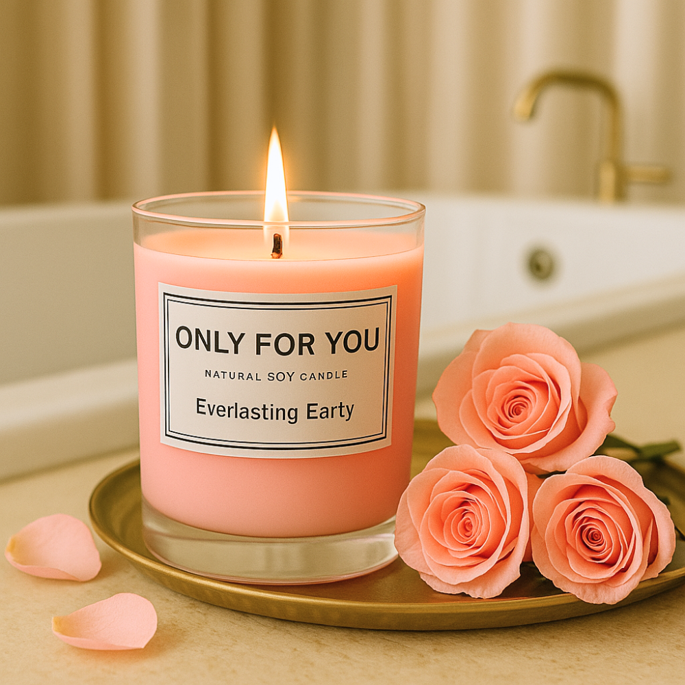 Spa Gift Set for Women, 6-Piece Pink Collection with Bath Bomb, Bath Salt, Candle, Diamond Soap, Thermal Mug and Gift Card
