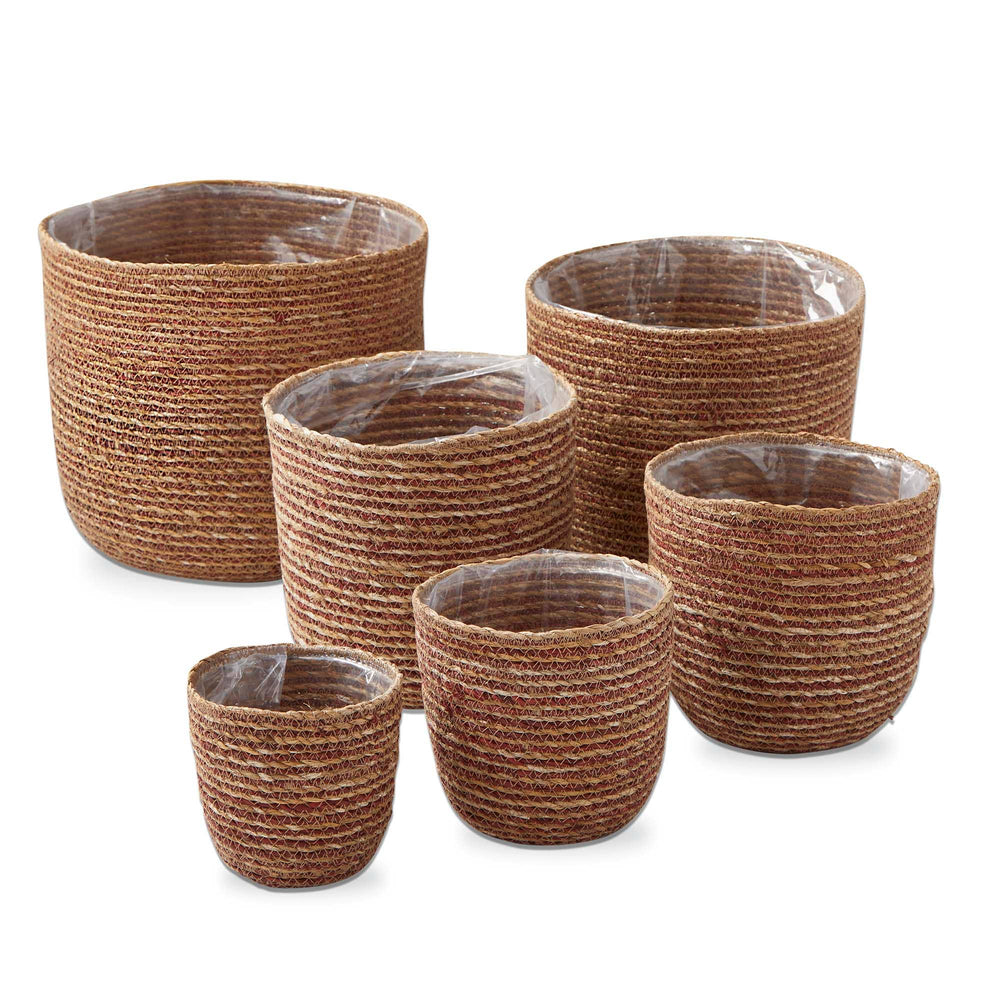 Sedona Woven Seagrass Planter Set of 6