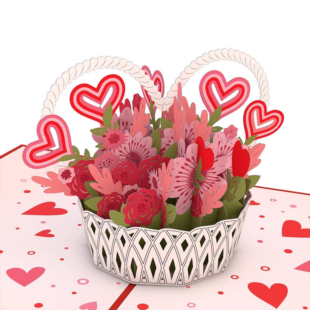 Valentine's Day Basket 5''x7'' Card, Pop-Up Cards