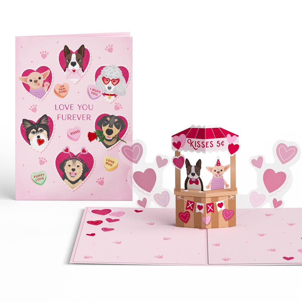 Love You Furever Dog Kisses Pop-Up Card