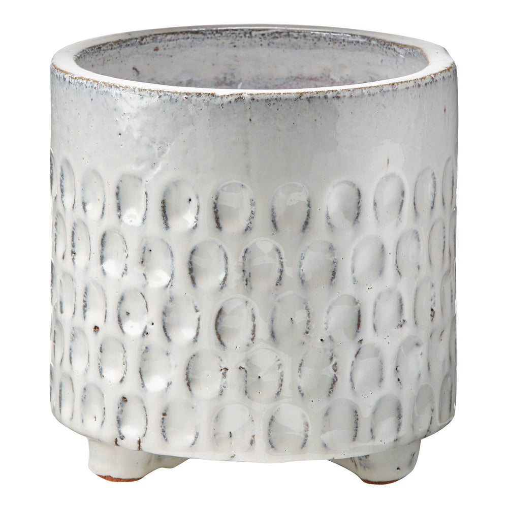 SALE Imprint Planter With Feet - White