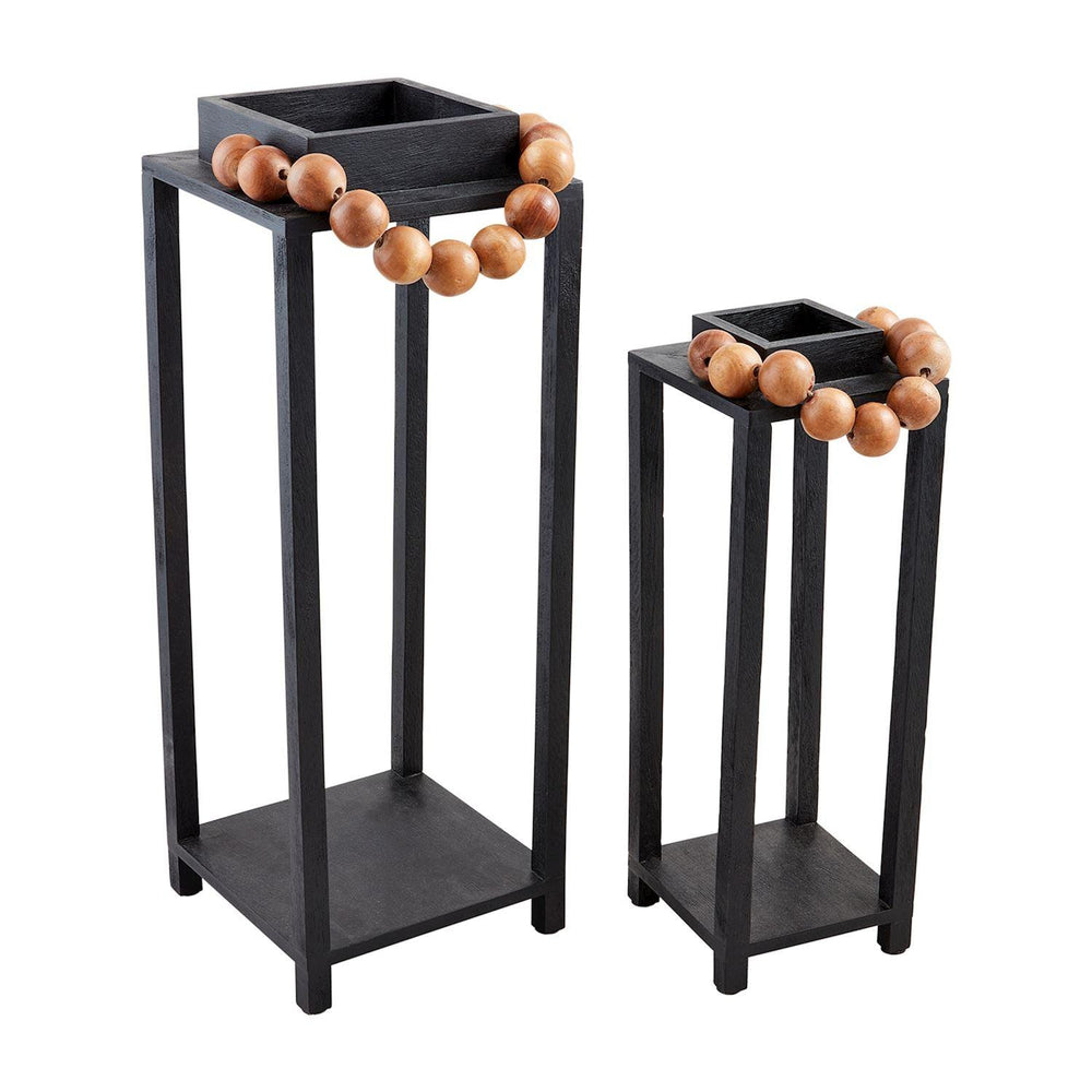 Black Bead Handle Lantern - The Floratory